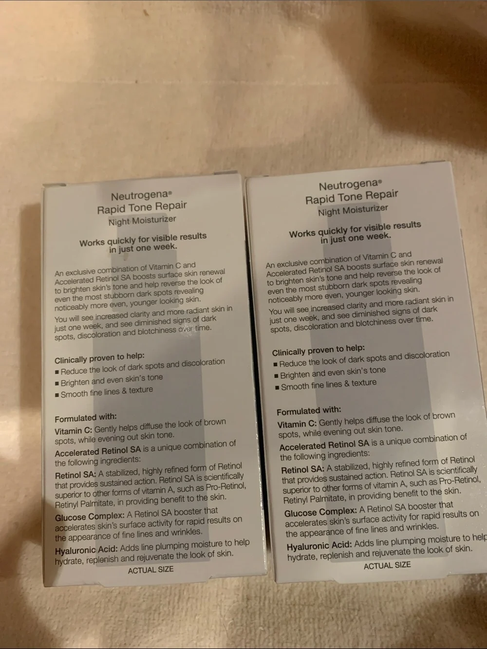 2 Neutrogena Rapid Tone Repair Night Moisturizer Retinol 1 fl oz - Discontinued